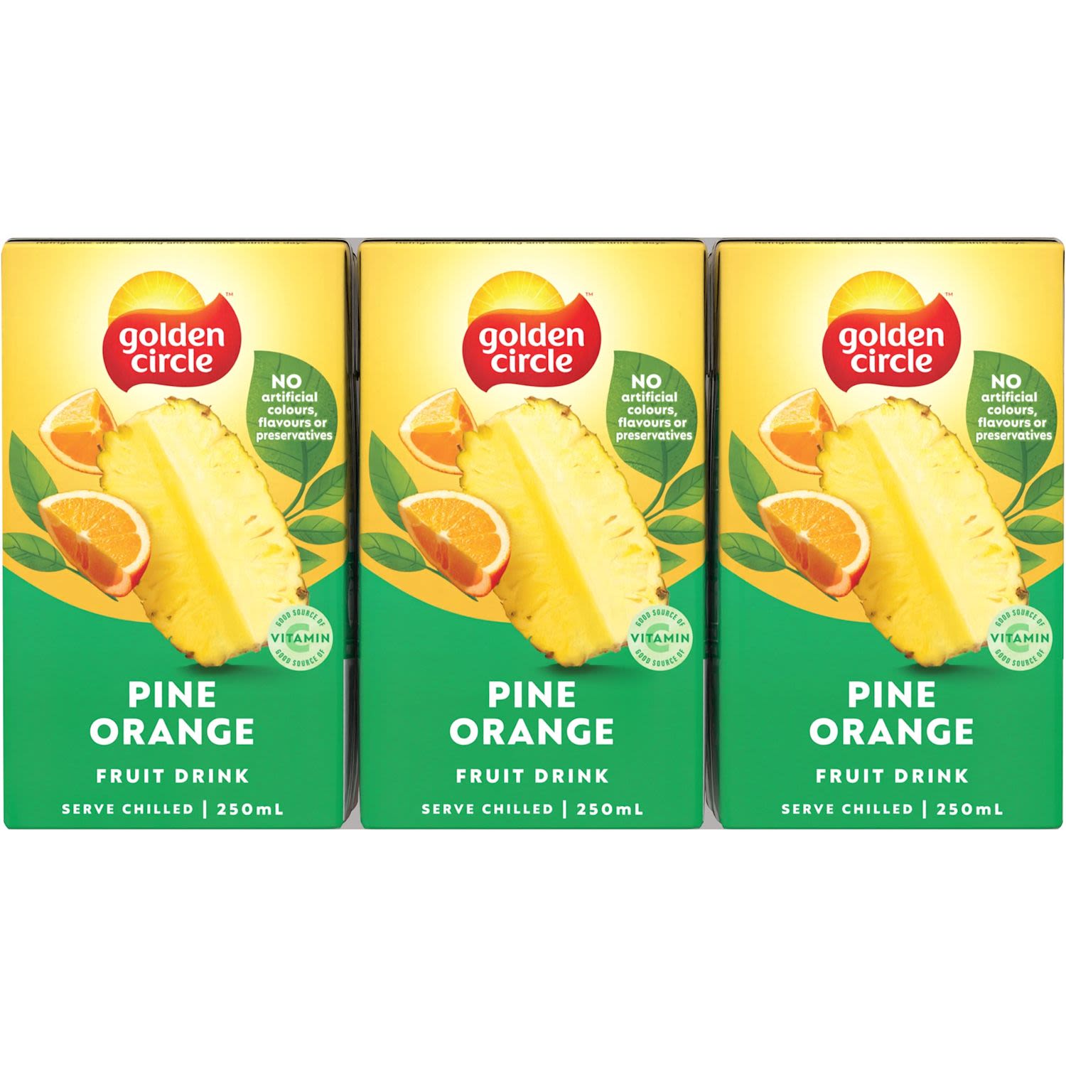 Golden Circle Pine Orange Fruit Drink Multipack Poppers