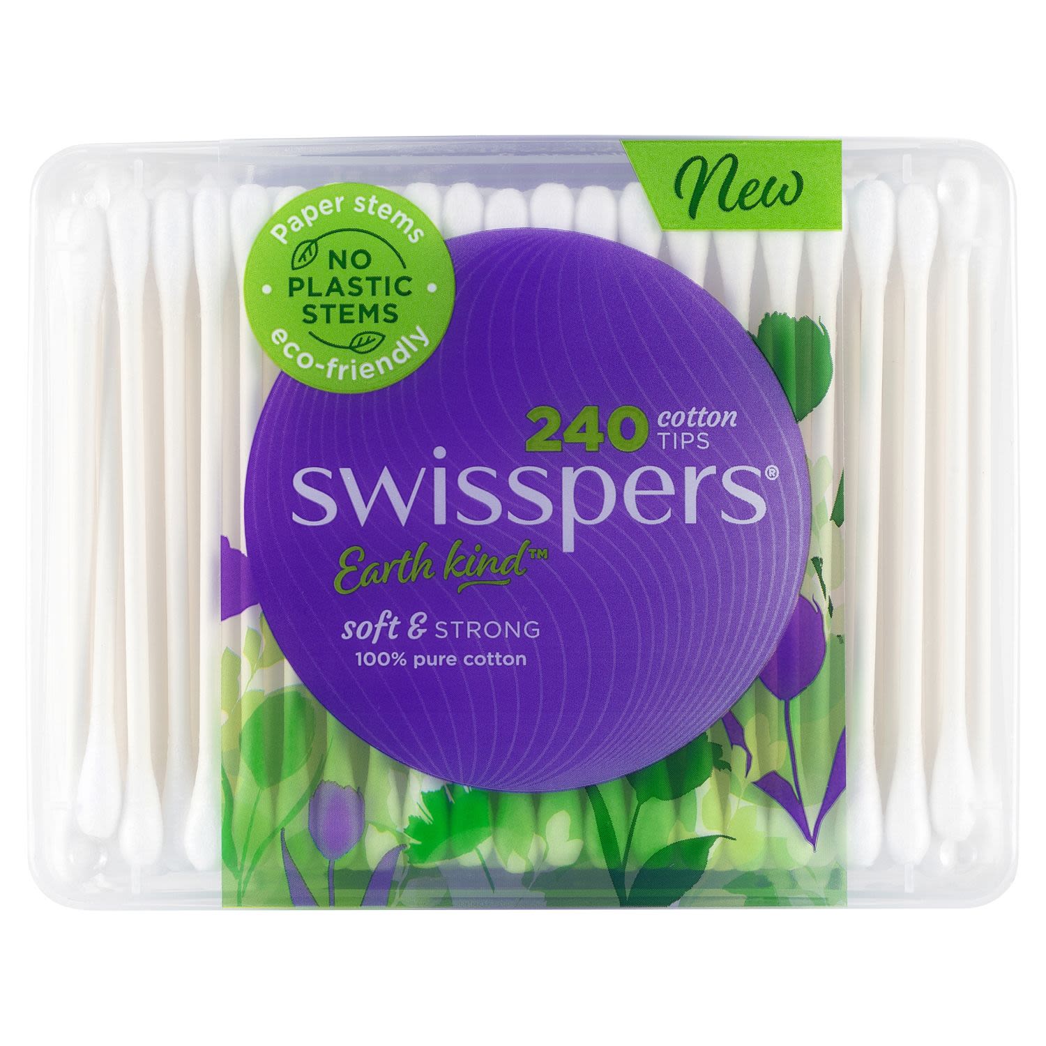 Swisspers Cotton Tips Paper Stems, 240 Each