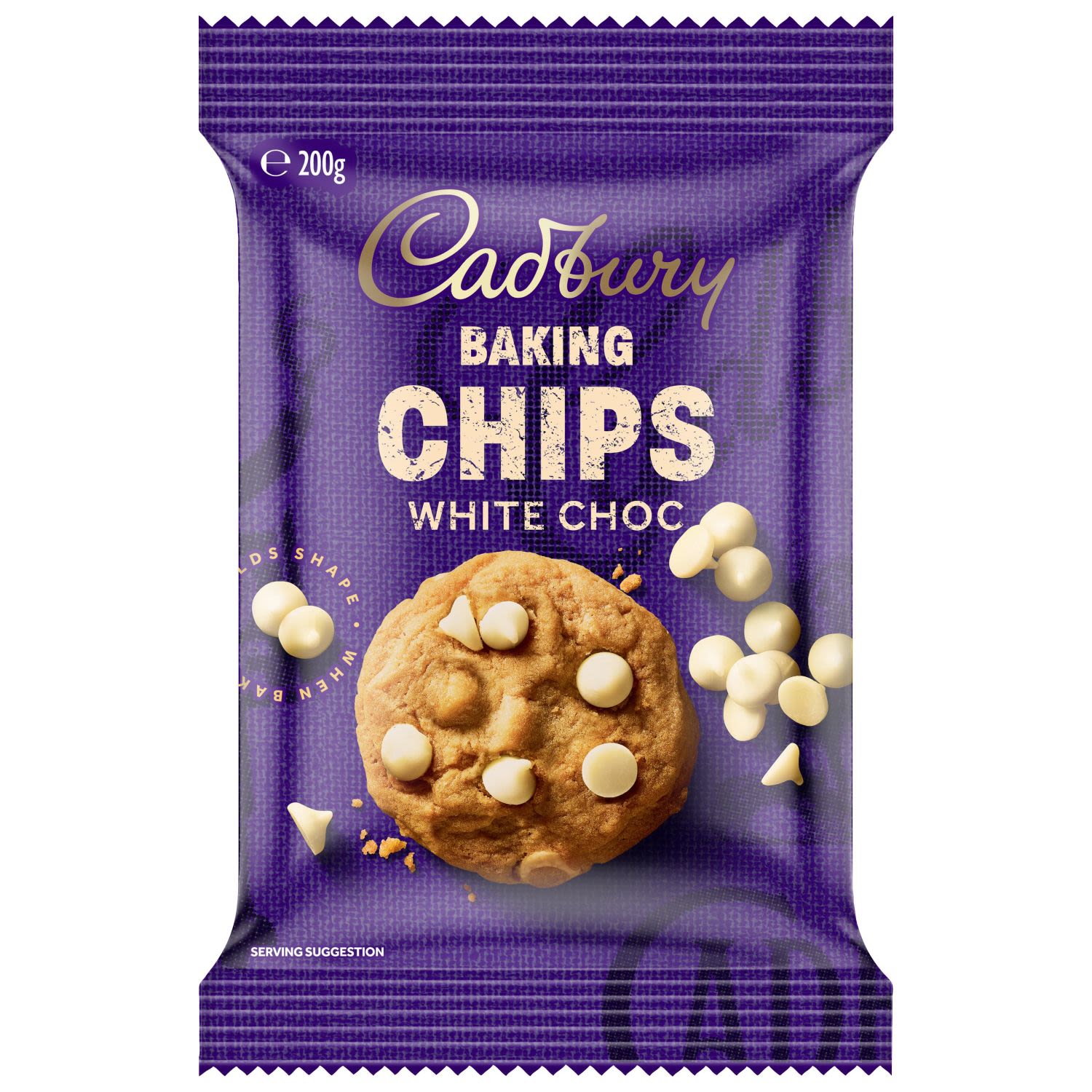 Cadbury Baking Chocolate Chips White, 200 Gram