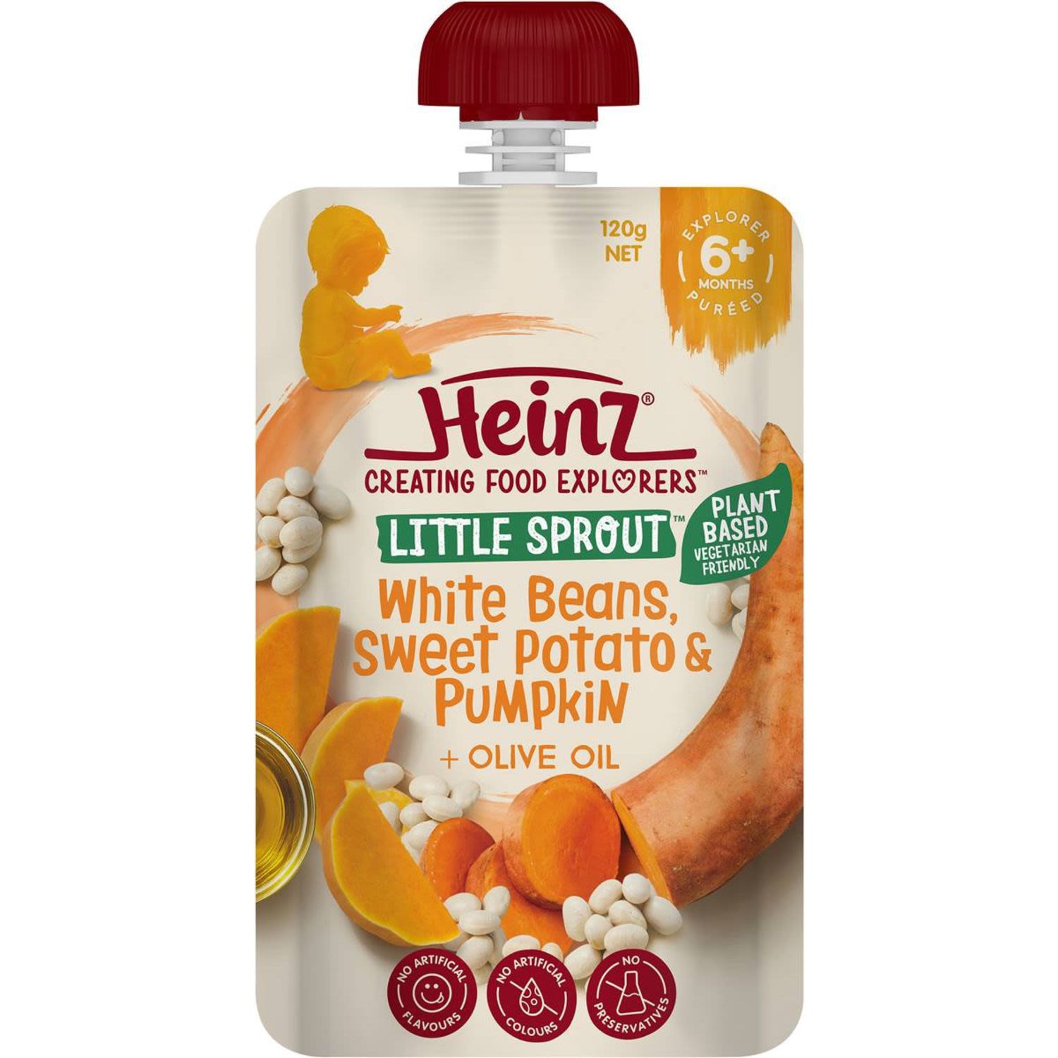 Heinz White Beans Sweet Potato & Pumpkin, 120 Gram