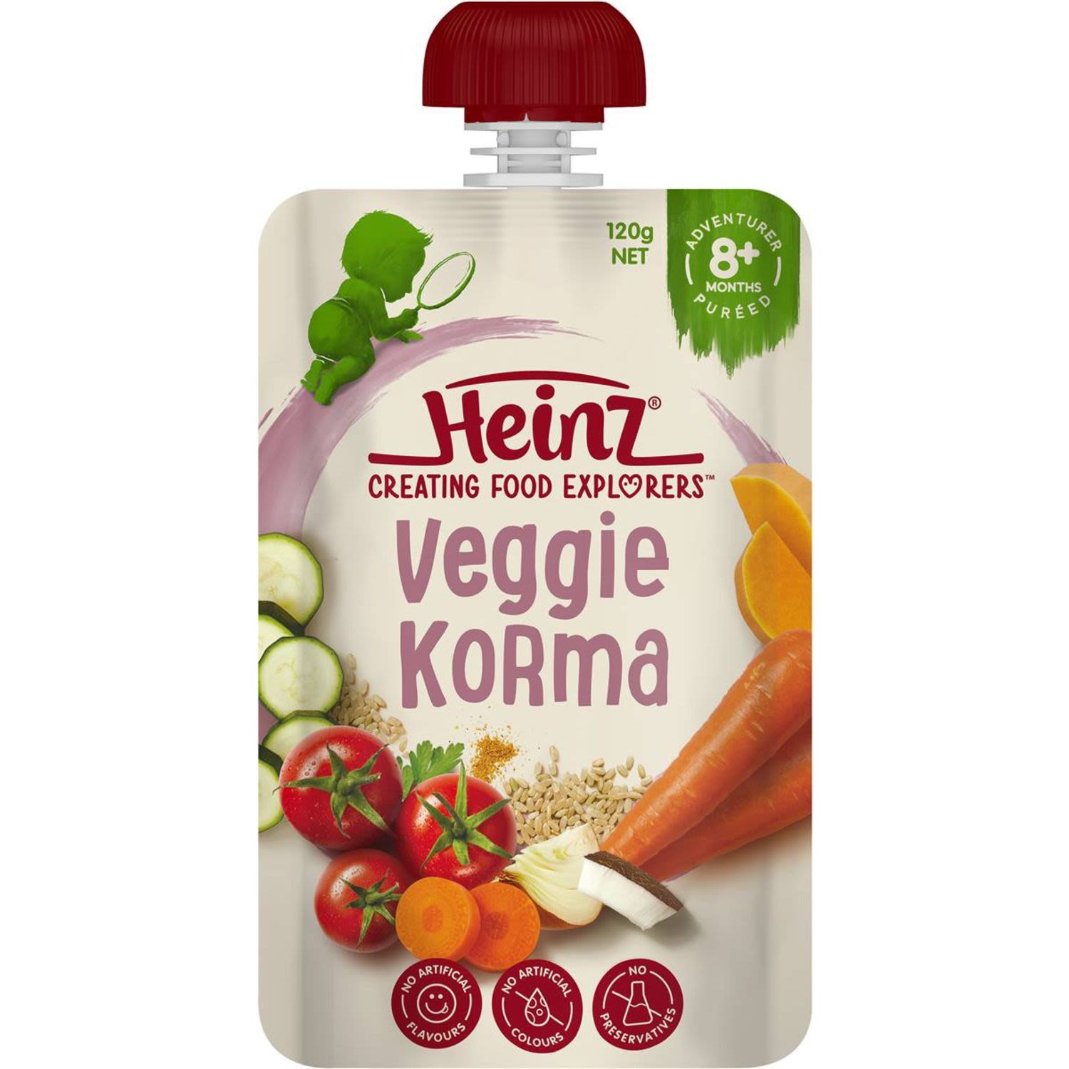Heinz Baby Food Vegetable Korma Pouch And Spout, 120 Gram