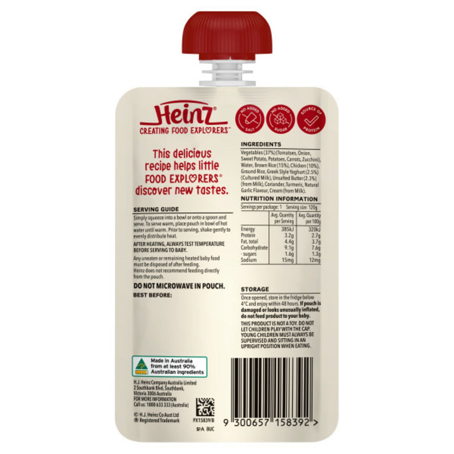 Heinz butter chicken baby food hot sale